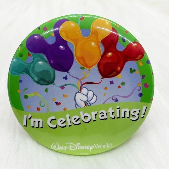 🔮 5/$25‎ Disney World "I'm Celebrating!" Pin - Picture 1 of 3